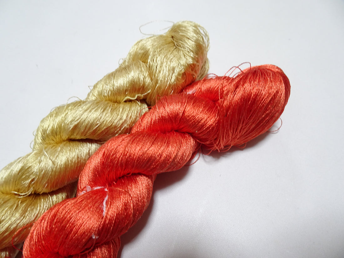 Japanese Vintage Twisted Silk Thread 2sets Embroidery 17365