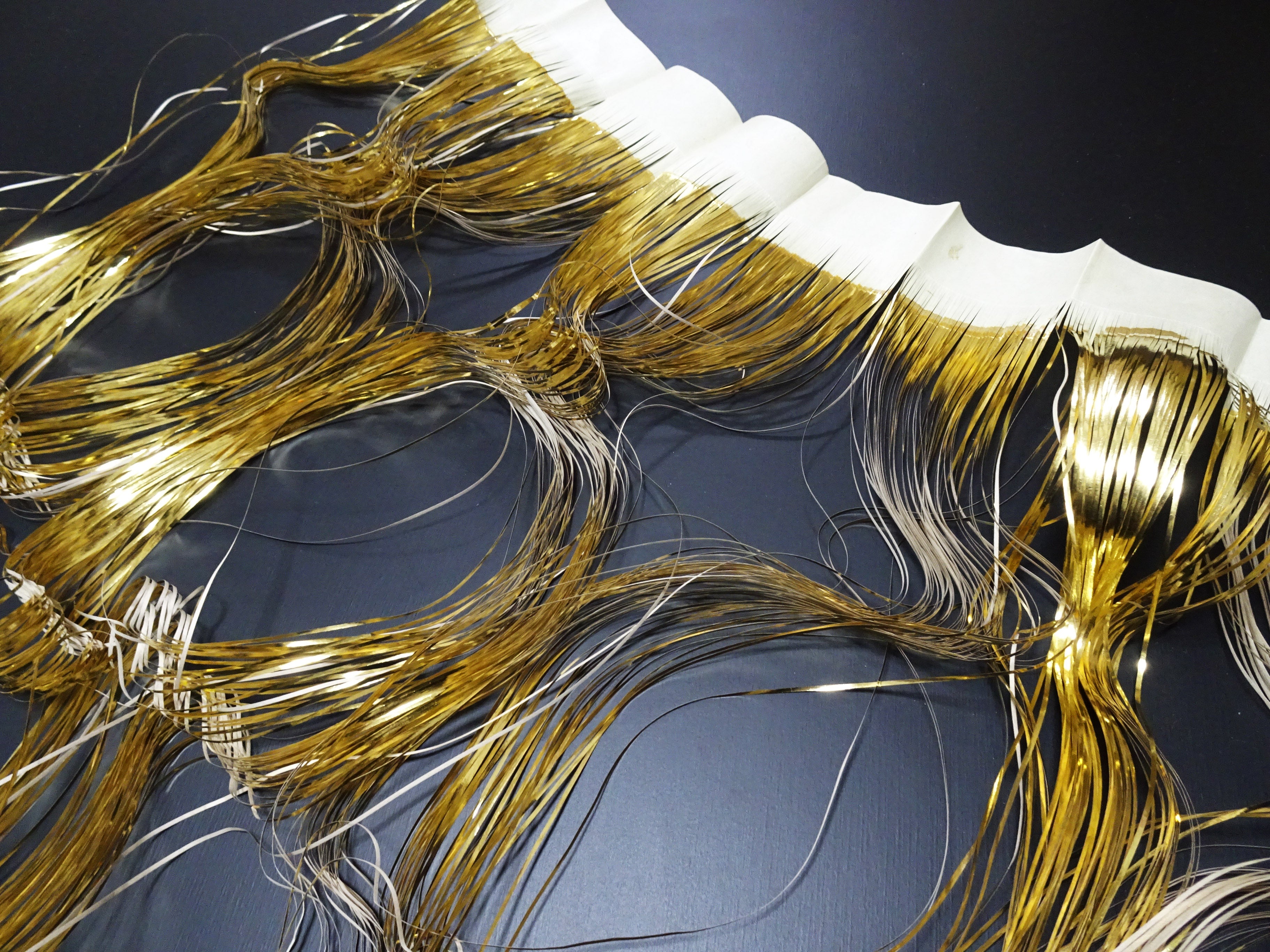 Super Rare Vintage Saga Nishiki Flat 24K Gold Leaf Thread – Premium Hira-haku, Traditional Japanese Textile Material 16009