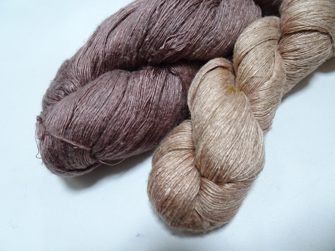 Japanese Vintage Mawata Tsumugi Fine Quality Silk Thread 2sets embroidery & Weave 17047