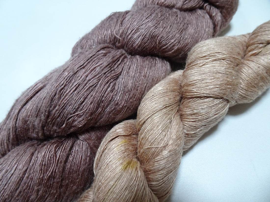Japanese Vintage Mawata Tsumugi Fine Quality Silk Thread 2sets embroidery & Weave 17047