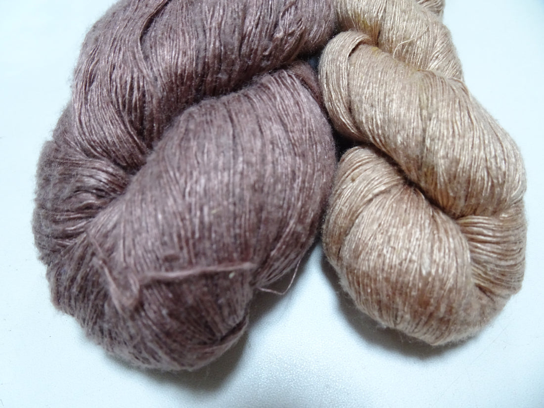 Japanese Vintage Mawata Tsumugi Fine Quality Silk Thread 2sets embroidery & Weave 17047
