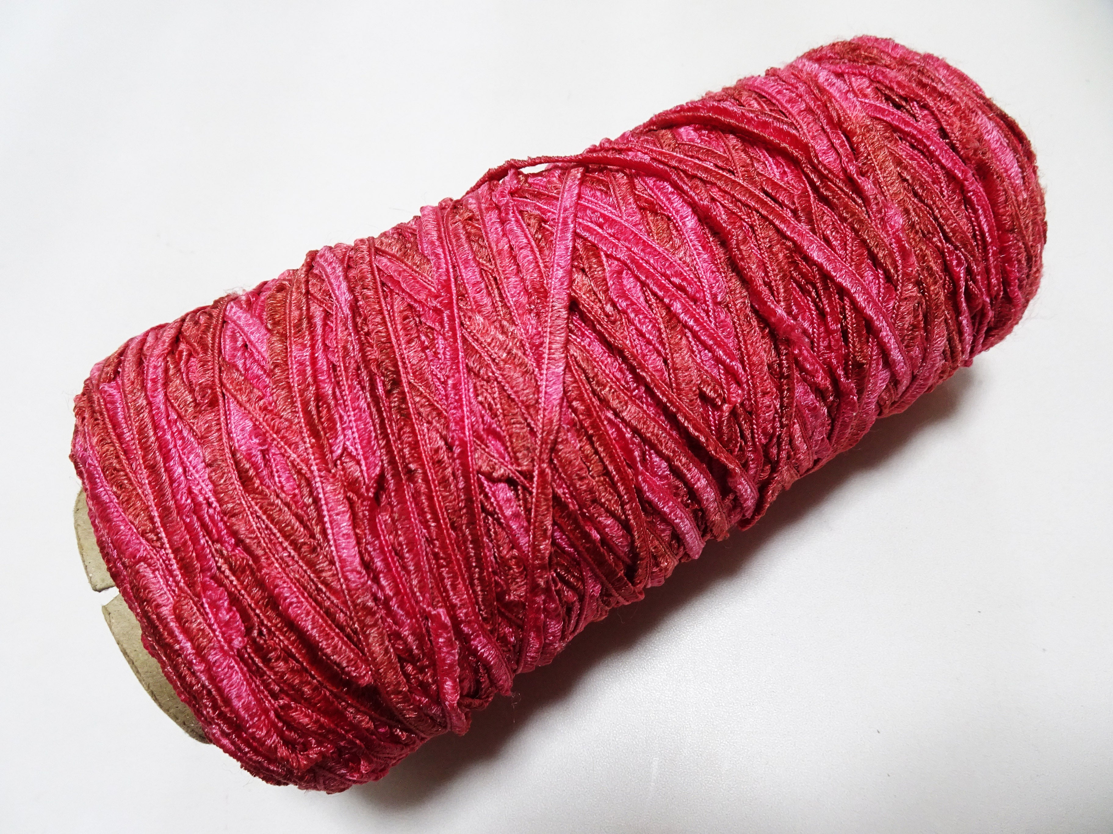 Japanese Tanaka Gen Silk – One-of-a-Kind Hand-Dyed Artistic Velvet Ribbon Silk Thread, Rare Japanese Artisan Yarn, Limited Stock 19207