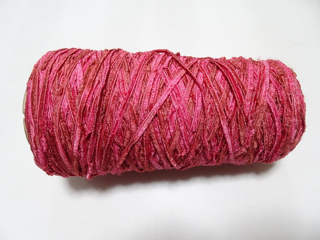 Japanese Tanaka Gen Silk – One-of-a-Kind Hand-Dyed Artistic Velvet Ribbon Silk Thread, Rare Japanese Artisan Yarn, Limited Stock 19207