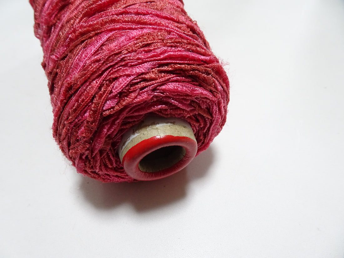 Japanese Tanaka Gen Silk – One-of-a-Kind Hand-Dyed Artistic Velvet Ribbon Silk Thread, Rare Japanese Artisan Yarn, Limited Stock 19207