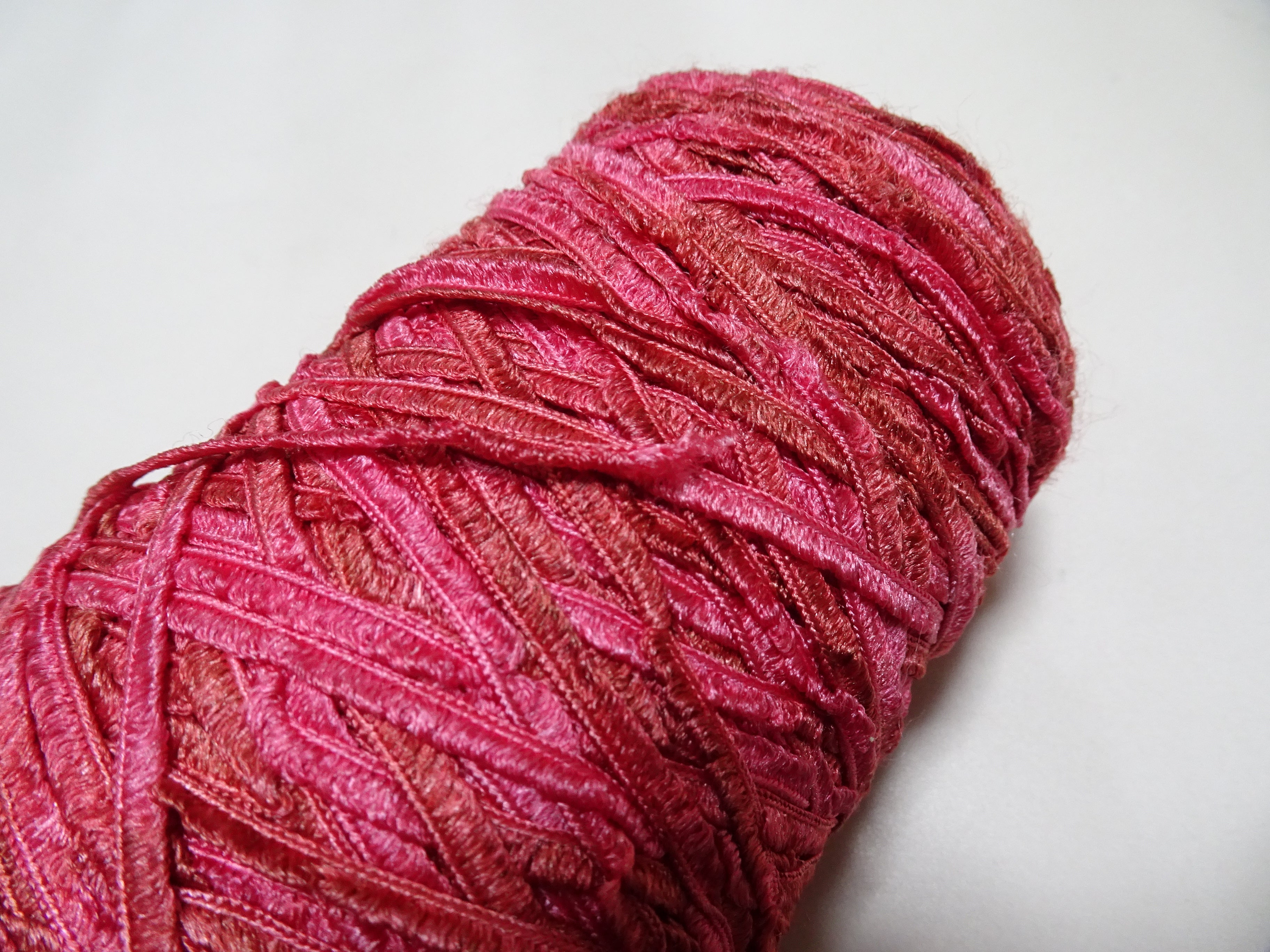 Japanese Tanaka Gen Silk – One-of-a-Kind Hand-Dyed Artistic Velvet Ribbon Silk Thread, Rare Japanese Artisan Yarn, Limited Stock 19207
