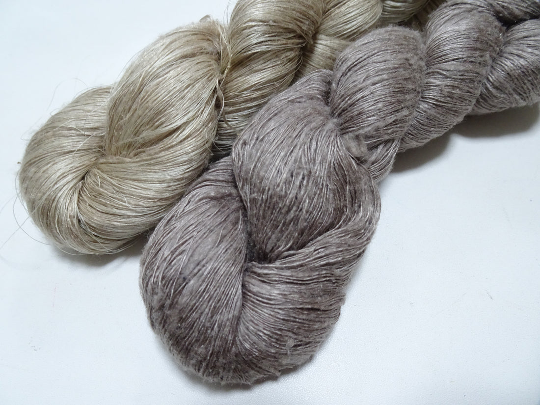Japanese Vintage Mawata Tsumugi Fine Quality Silk Thread 2sets embroidery & Weave 17049