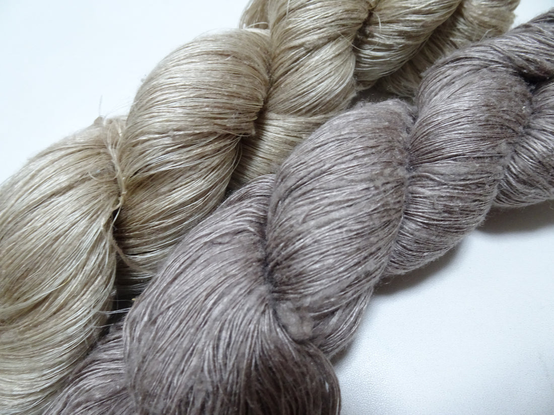 Japanese Vintage Mawata Tsumugi Fine Quality Silk Thread 2sets embroidery & Weave 17049