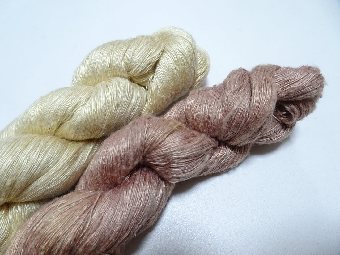 Japanese Vintage Mawata Tsumugi Fine Quality Silk Thread 2sets embroidery & Weave 17050