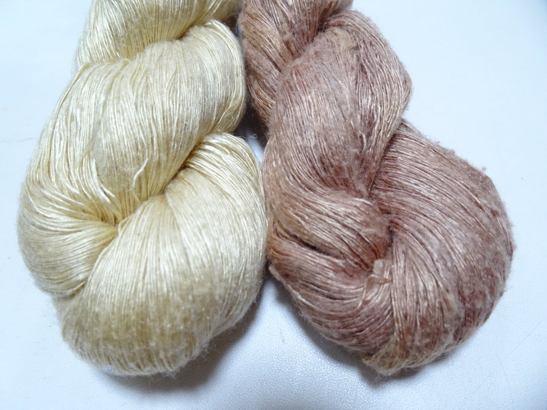 Japanese Vintage Mawata Tsumugi Fine Quality Silk Thread 2sets embroidery & Weave 17050