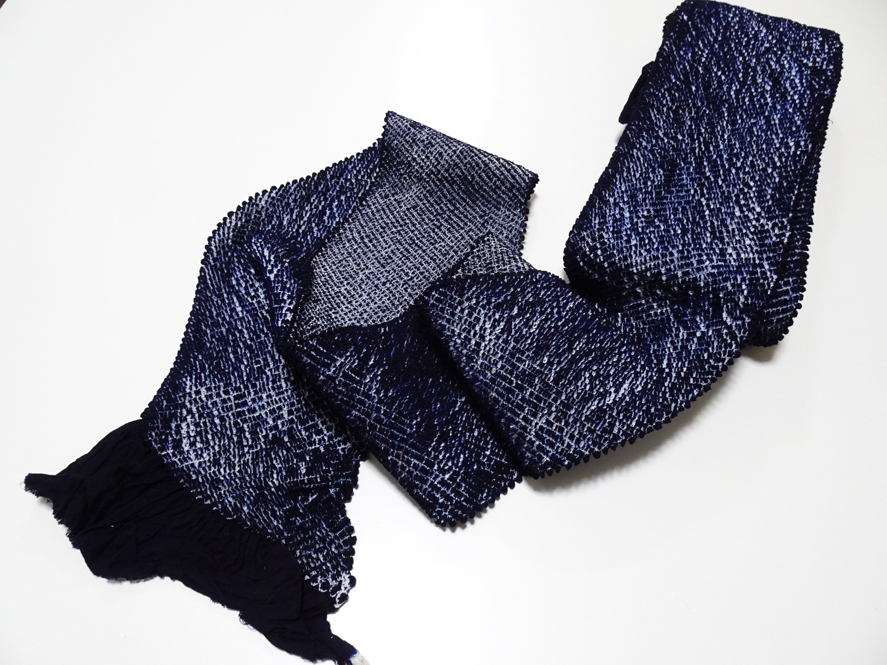 Japanese Vintage Cotton Bolt Arimatsu Narumi Shibori Indigo Dye 16013