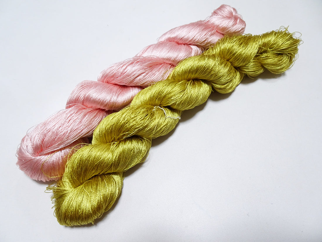 Japanese Vintage Twisted Silk Thread 2sets Embroidery 17371