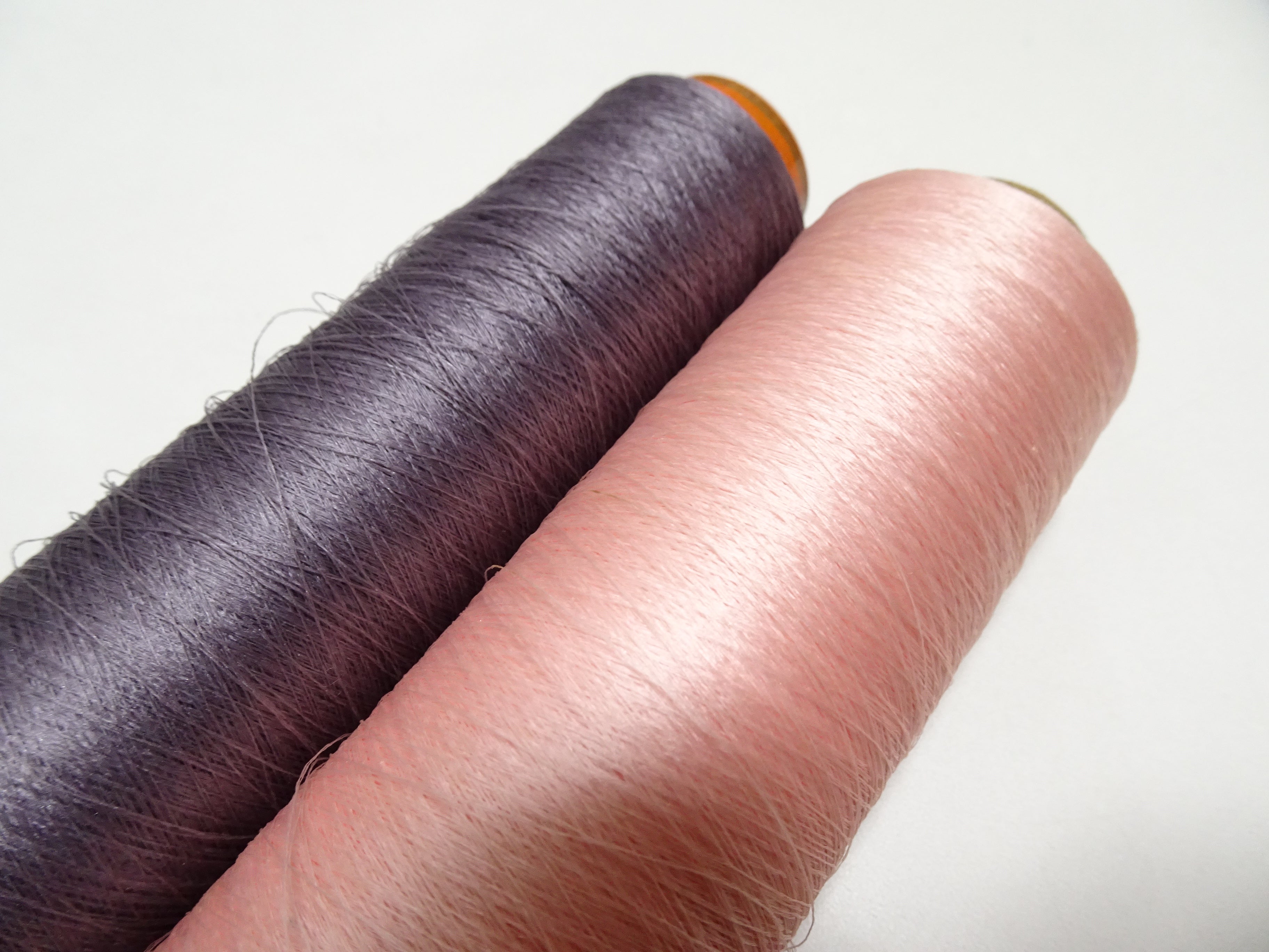 Japanese Vintage Silk Thread & Woodn Spool 2sets Embroidery 18726
