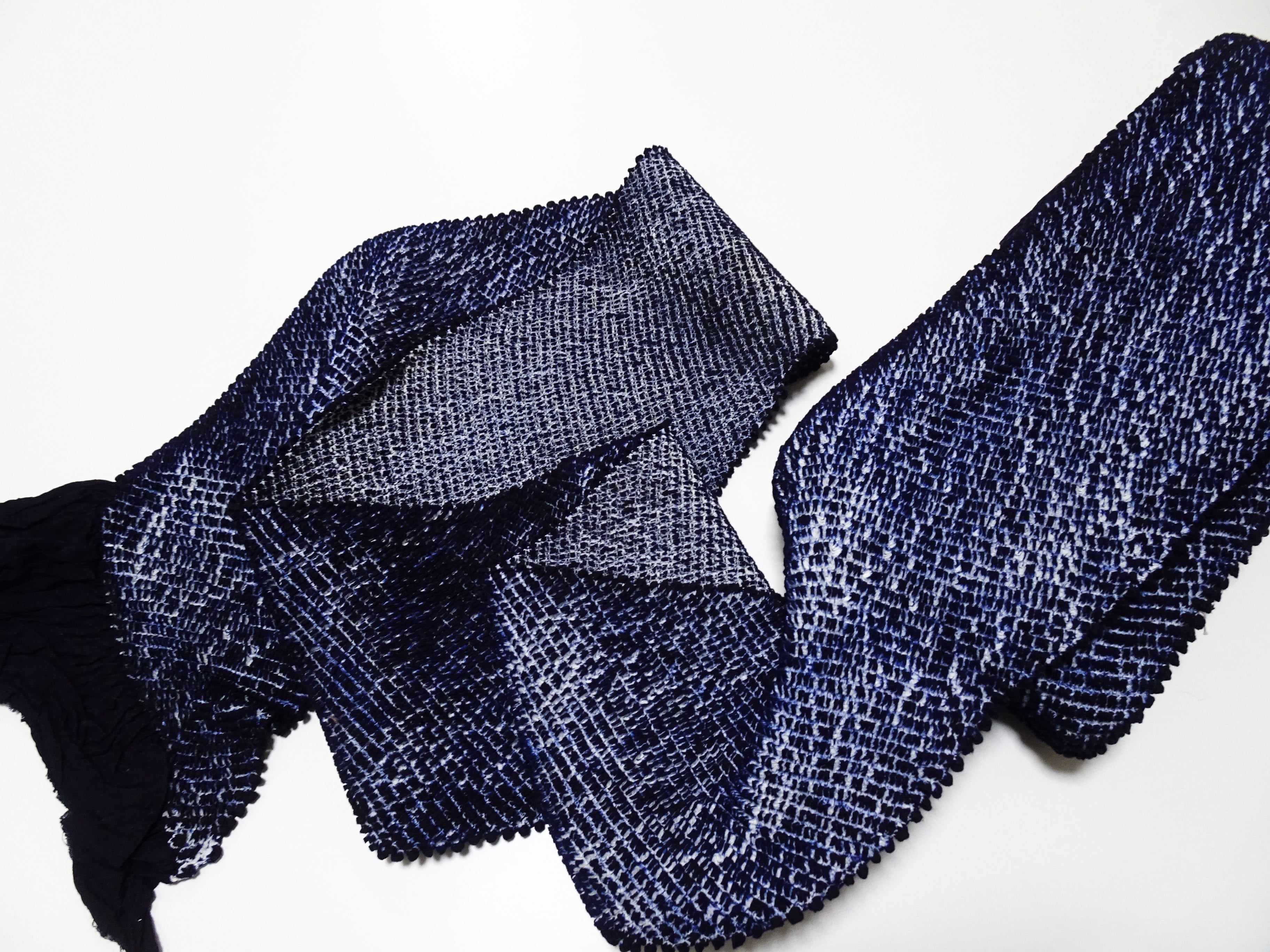 Japanese Vintage Cotton Bolt Arimatsu Narumi Shibori Indigo Dye 16013