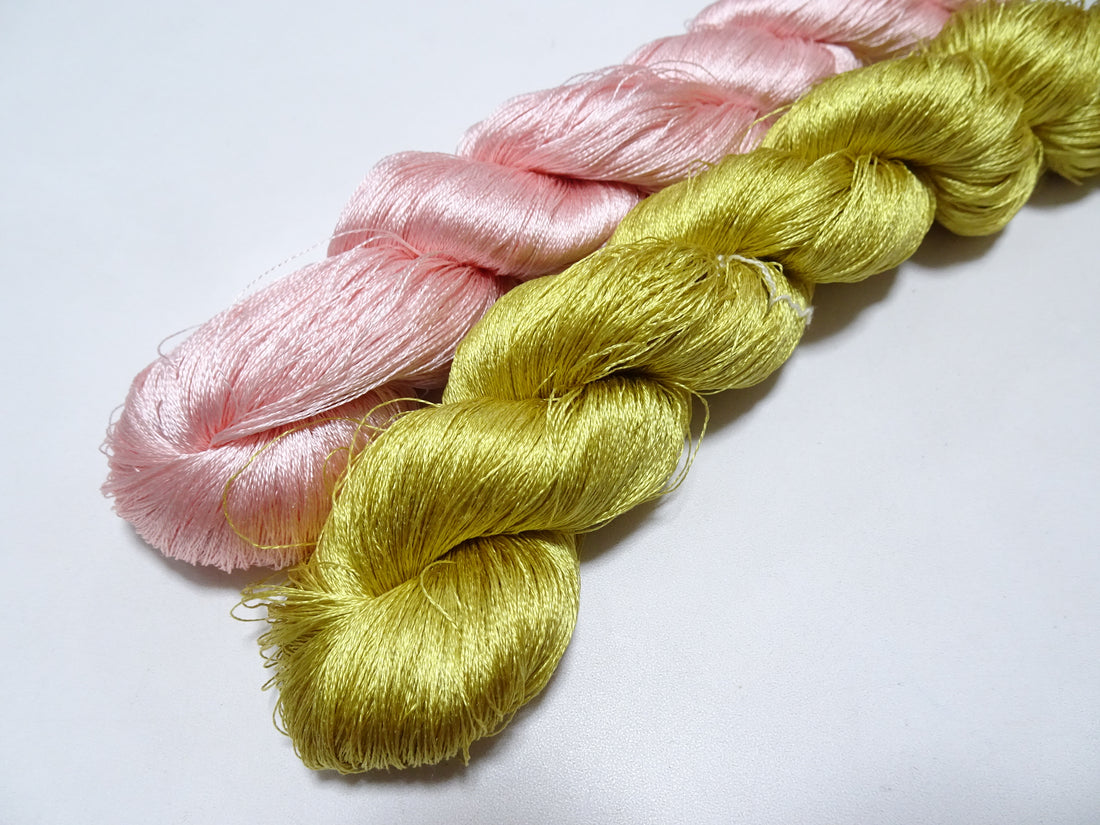 Japanese Vintage Twisted Silk Thread 2sets Embroidery 17371