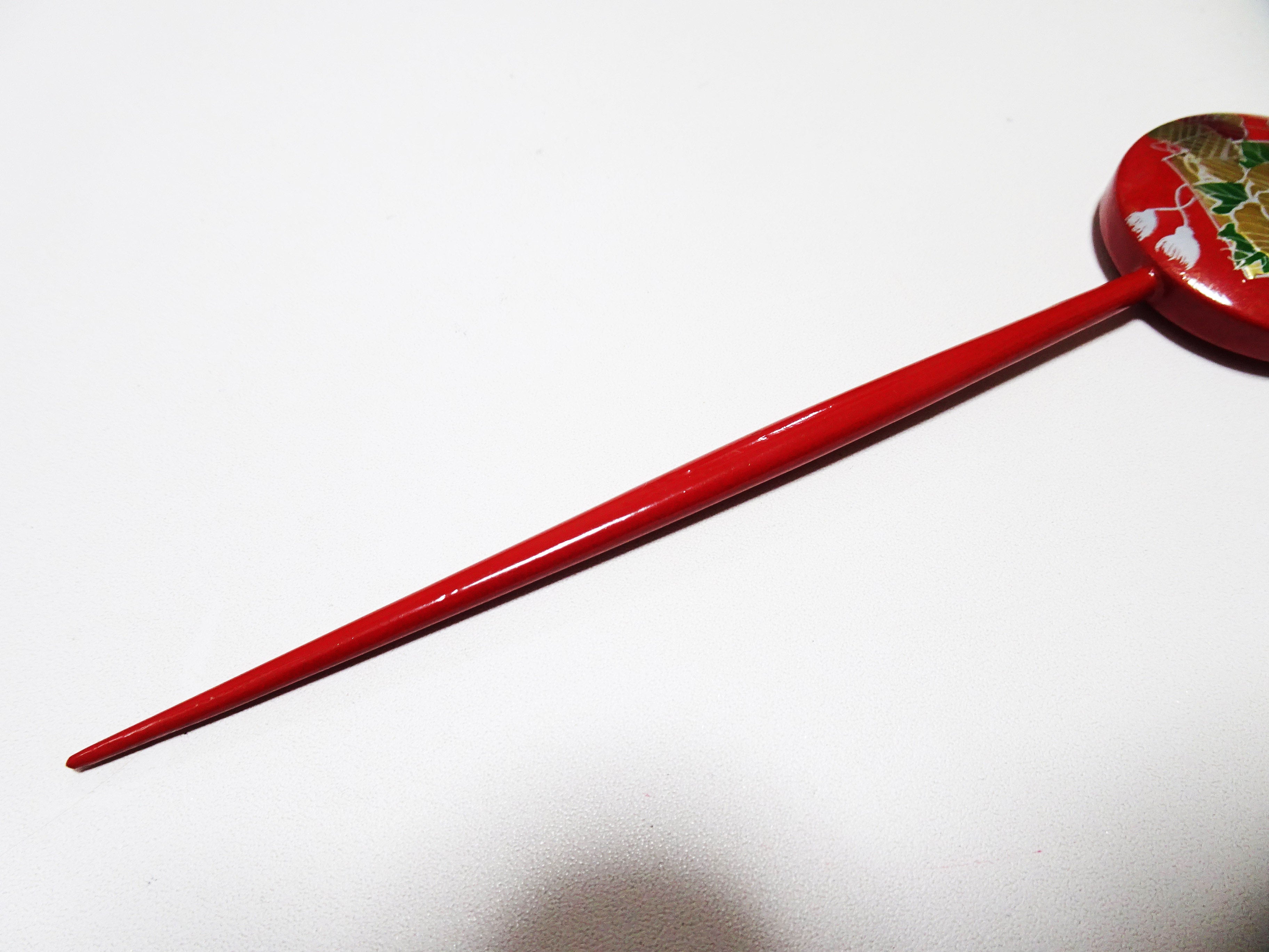 Japanese Vintage  Wooden Kanzashi Makie 15138