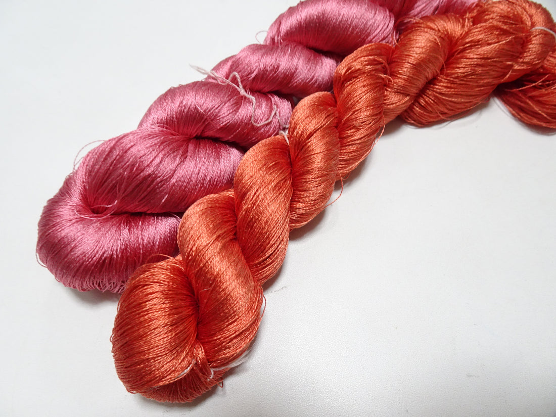 Japanese Vintage Twisted Silk Thread 2sets Embroidery 17228