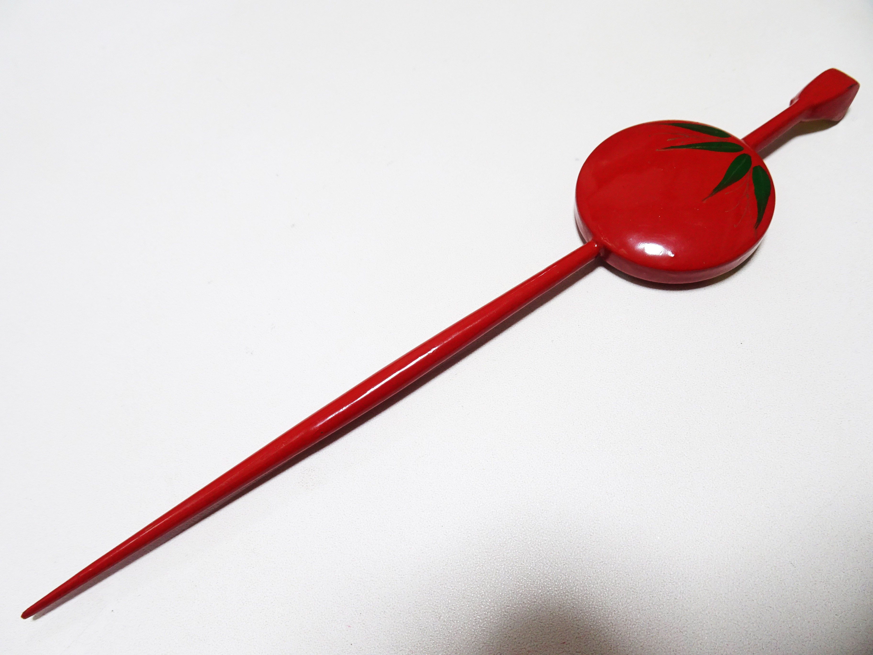 Japanese Vintage  Wooden Kanzashi Makie 15138