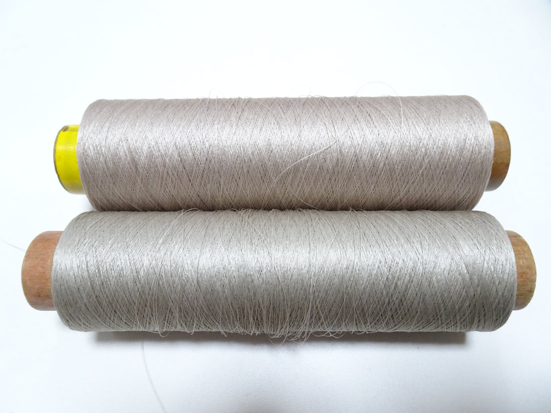 Japanese Vintage Silk Thread & Woodn Spool 2sets Embroidery 18728