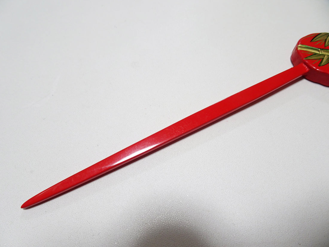 Japanese Vintage  Wooden Kanzashi Makie 15139