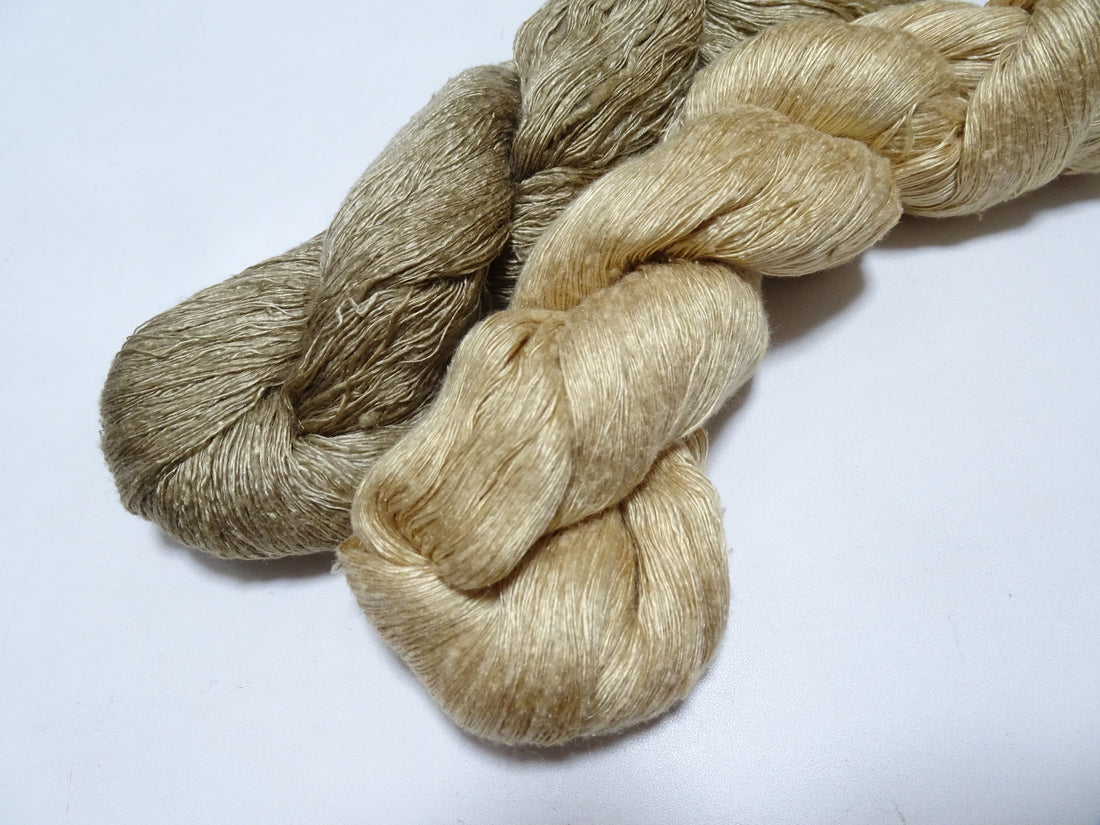 Japanese Vintage Mawata Tsumugi Fine Quality Silk Thread 2sets embroidery & Weave 17053