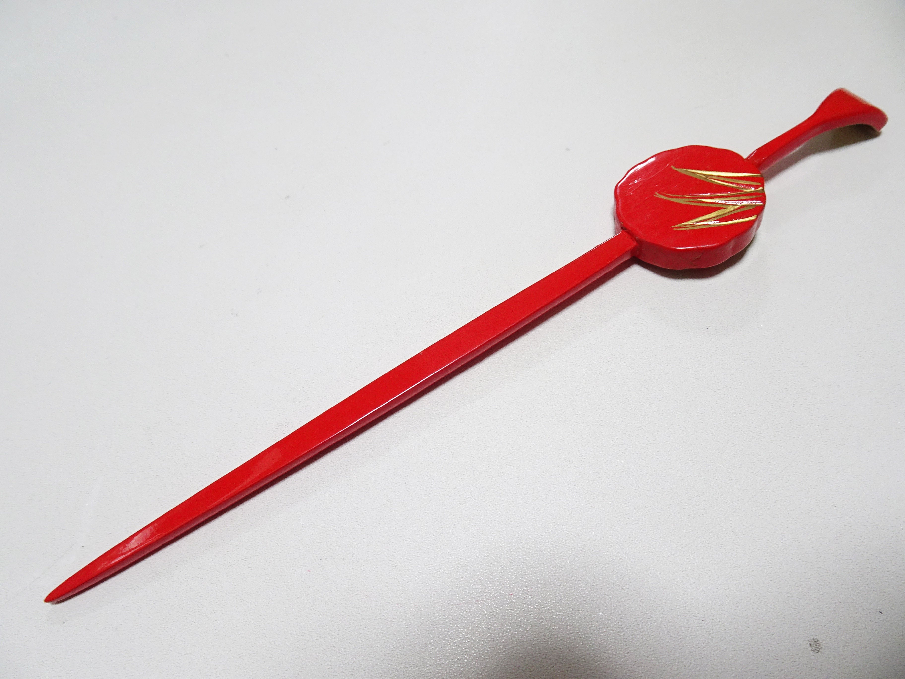 Japanese Vintage  Wooden Kanzashi Makie 15139