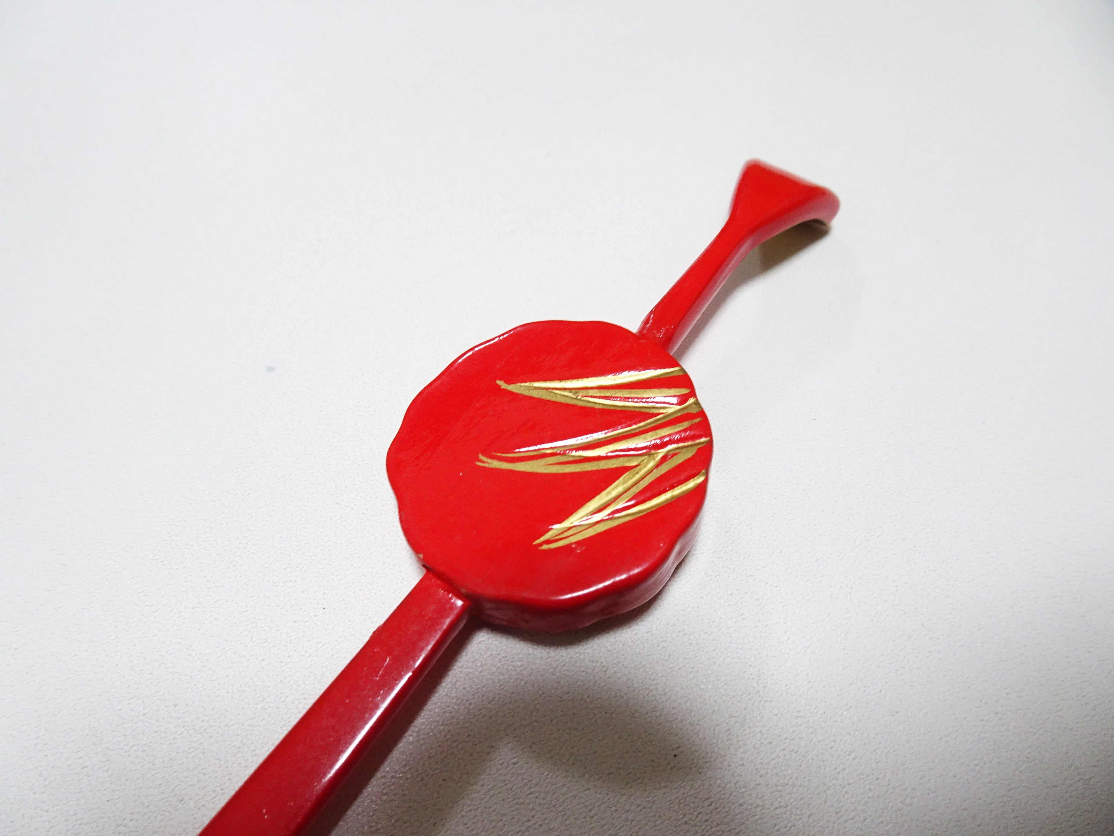 Japanese Vintage  Wooden Kanzashi Makie 15139