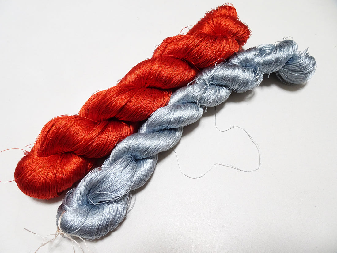 Japanese Vintage Twisted Silk Thread 2sets Embroidery 17230