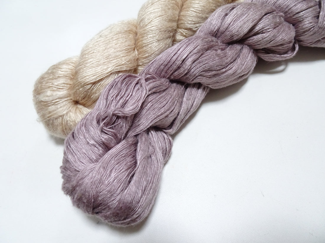 Japanese Vintage Mawata Tsumugi Fine Quality Silk Thread 2sets embroidery & Weave 17054