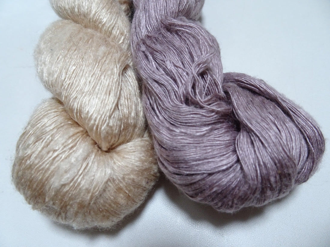 Japanese Vintage Mawata Tsumugi Fine Quality Silk Thread 2sets embroidery & Weave 17054