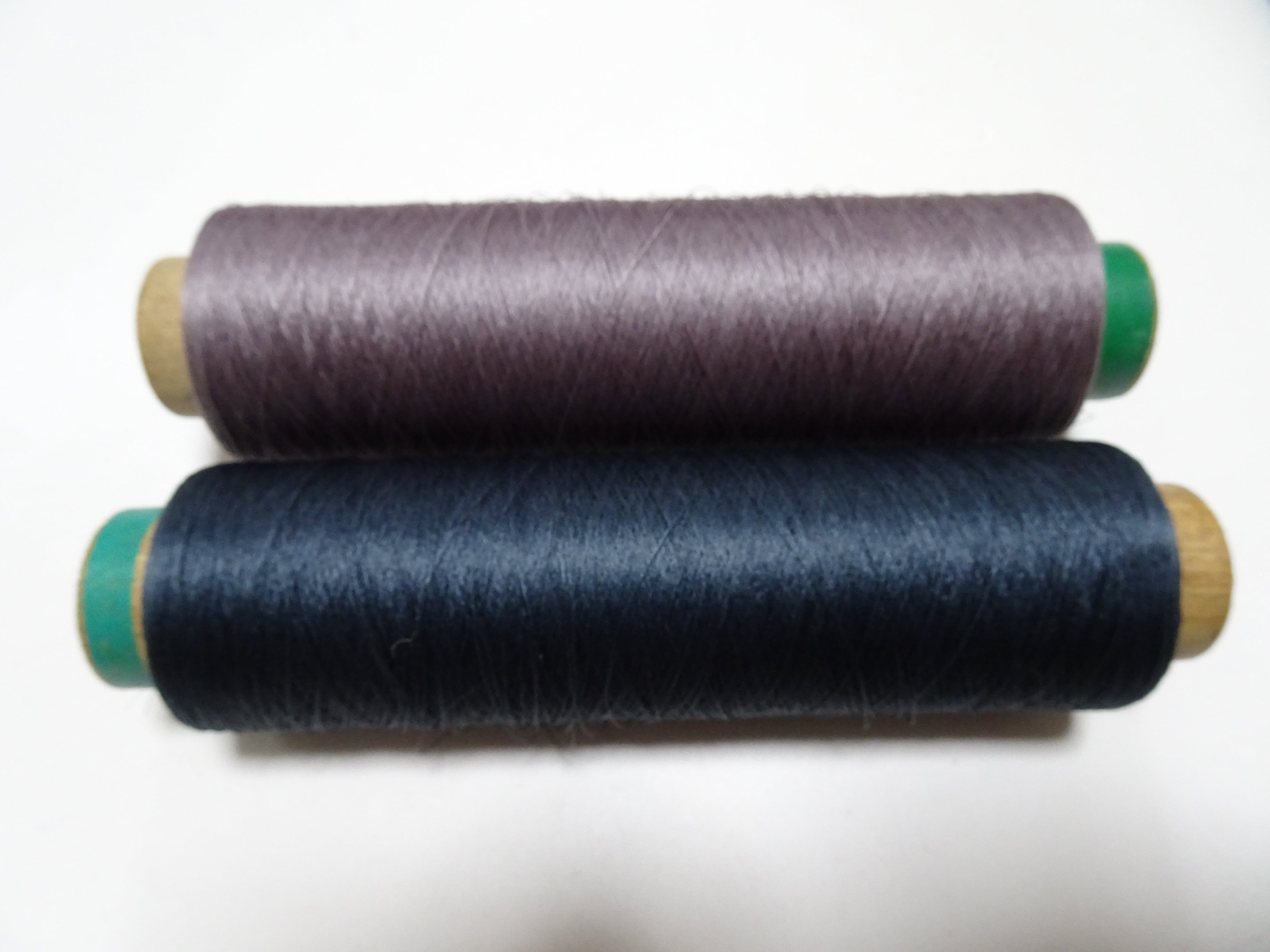 Japanese Vintage Silk Thread & Woodn Spool 2sets Embroidery 18730