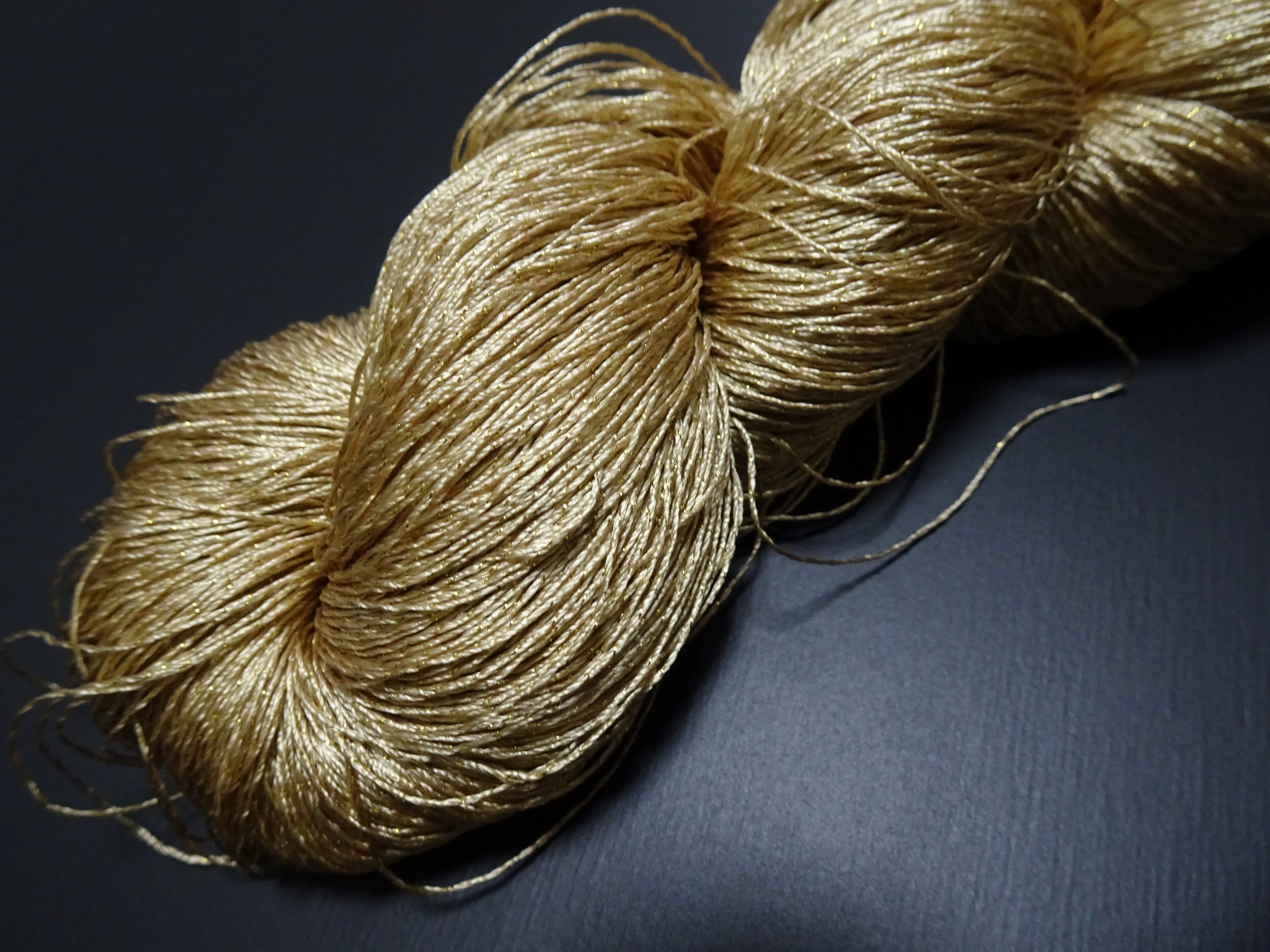 Japanese Vintage High Class Rare Silk Thread Mixture of Gold embroidery 17845
