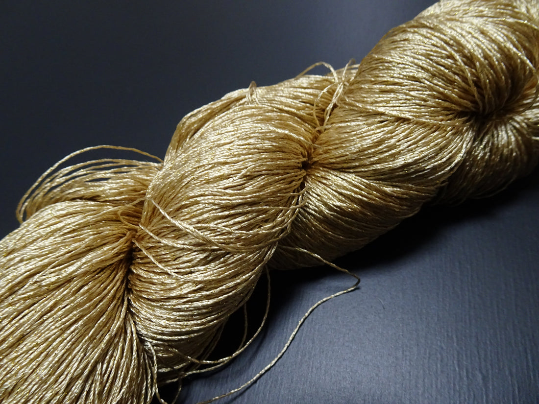 Japanese Vintage High Class Rare Silk Thread Mixture of Gold embroidery 17845