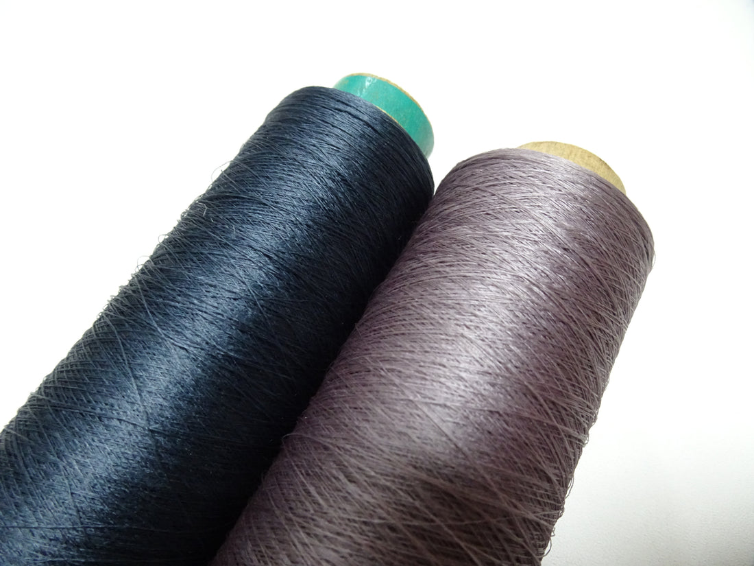 Japanese Vintage Silk Thread & Woodn Spool 2sets Embroidery 18730