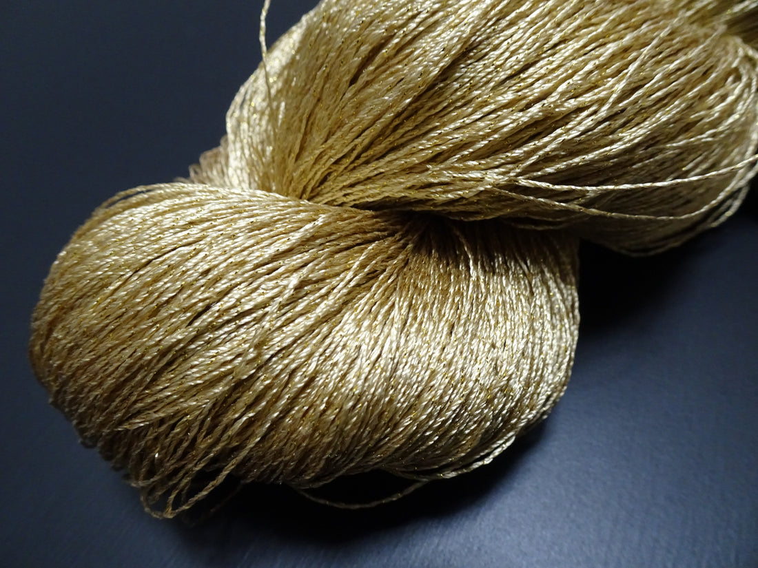 Japanese Vintage High Class Rare Silk Thread Mixture of Gold embroidery 17846