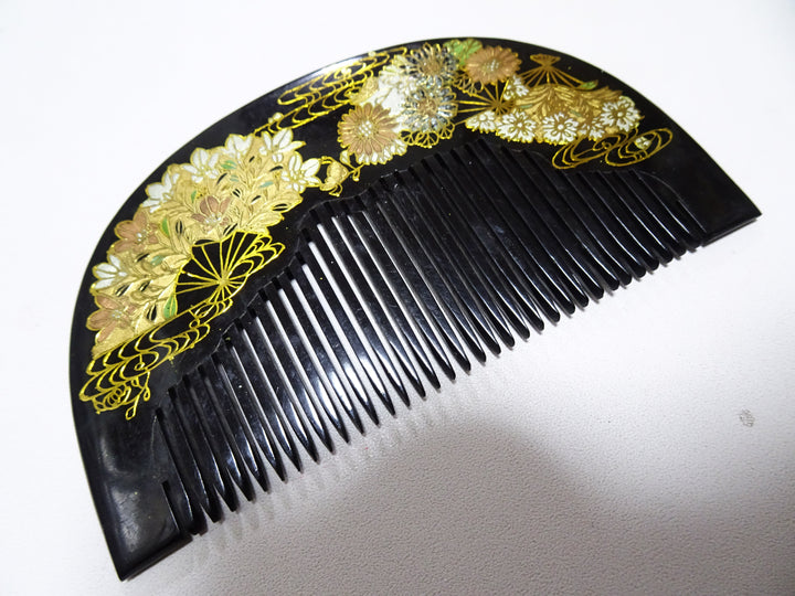 Japanese Vintage  Resin Comb Makie 15143