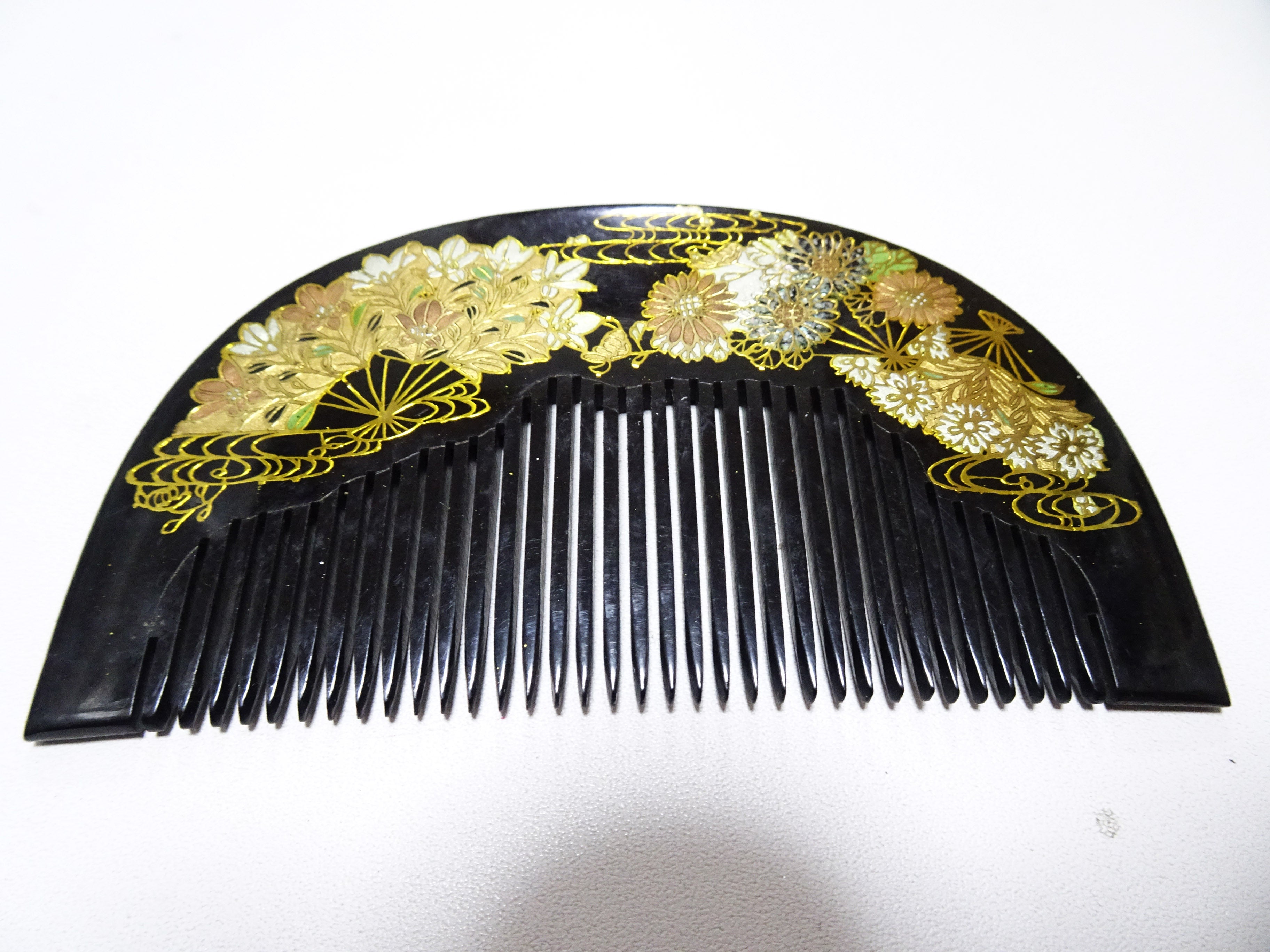 Japanese Vintage  Resin Comb Makie 15143