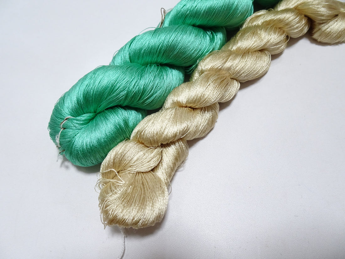 Japanese Vintage Twisted Silk Thread 2sets Embroidery 17376