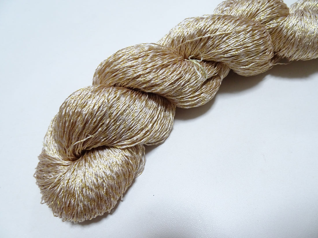 Japanese Vintage High Class Rare Silk Thread Mixture of Gold embroidery 14641
