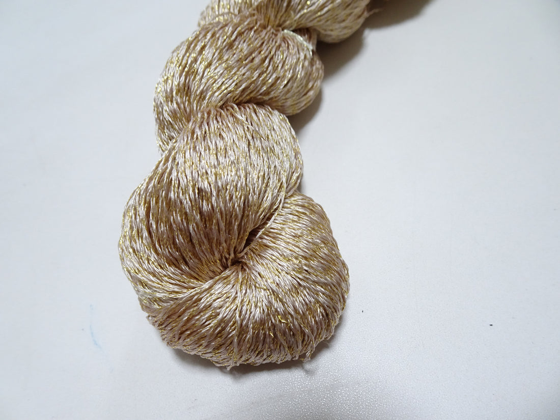 Japanese Vintage High Class Rare Silk Thread Mixture of Gold embroidery 14641