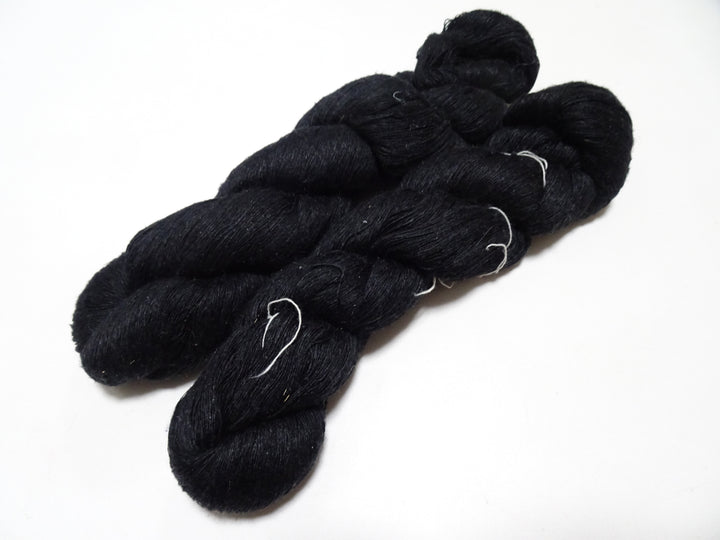 Japanese Vintage Mawata Tsumugi Fine Quality Silk Thread 2sets embroidery & Weave Black 17059