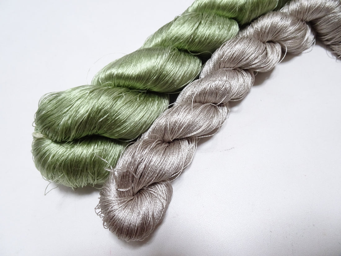 Japanese Vintage Twisted Silk Thread 2sets Embroidery 17236