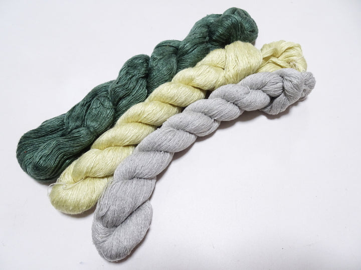 Japanese Vintage Mawata Tsumugi Fine Quality Silk Thread 3sets embroidery & Weave 17061