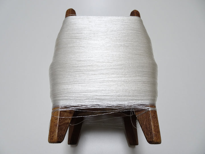 Japanese Vintage Wooden Spool & Silk Thread Embroidery 18005