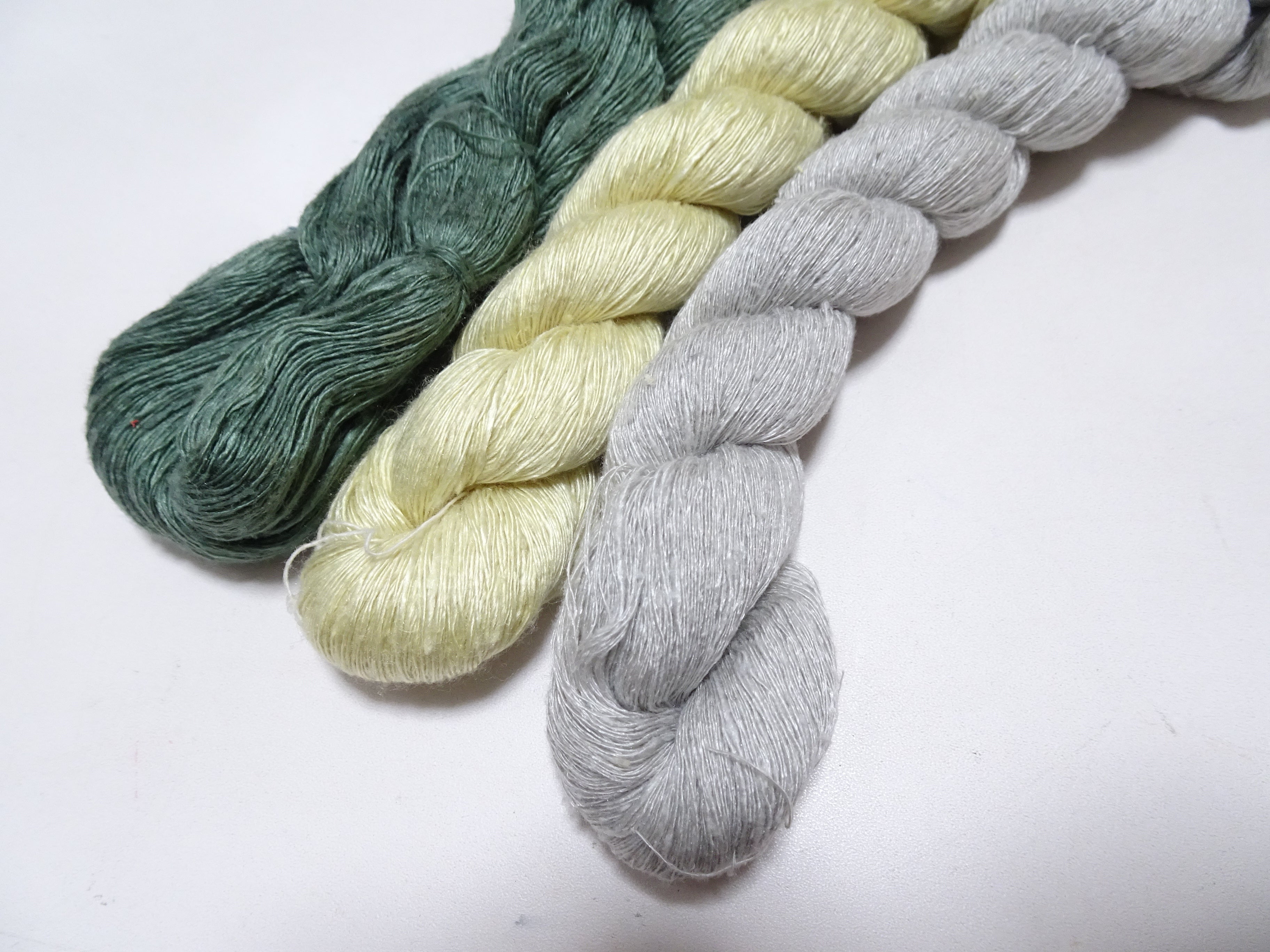 Japanese Vintage Mawata Tsumugi Fine Quality Silk Thread 3sets embroidery & Weave 17061