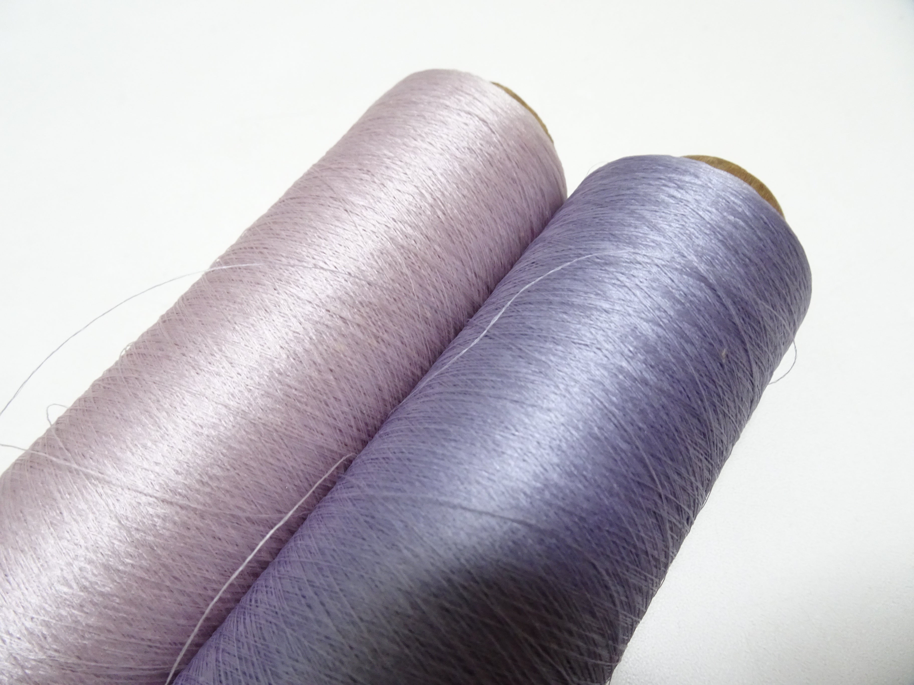 Japanese Vintage Silk Thread & Woodn Spool 2sets Embroidery 18736