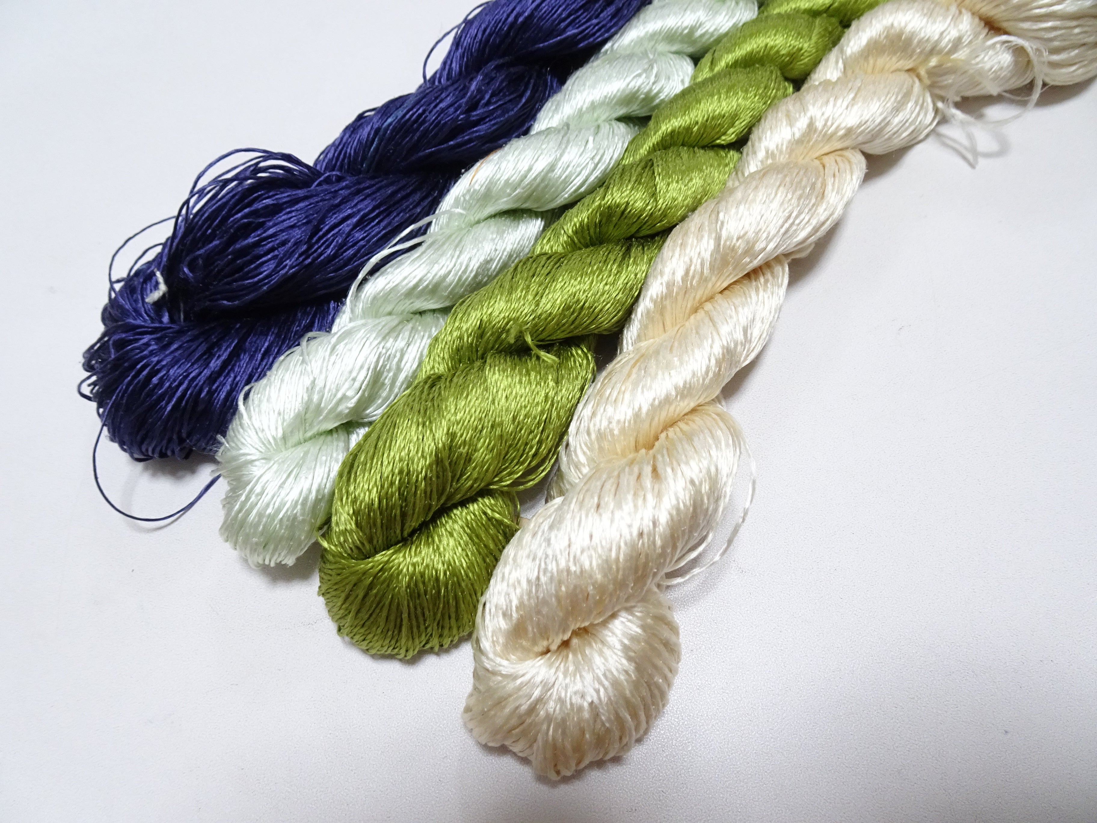 Japanese Vintage Twisted Silk Thread 4sets Embroidery 18419