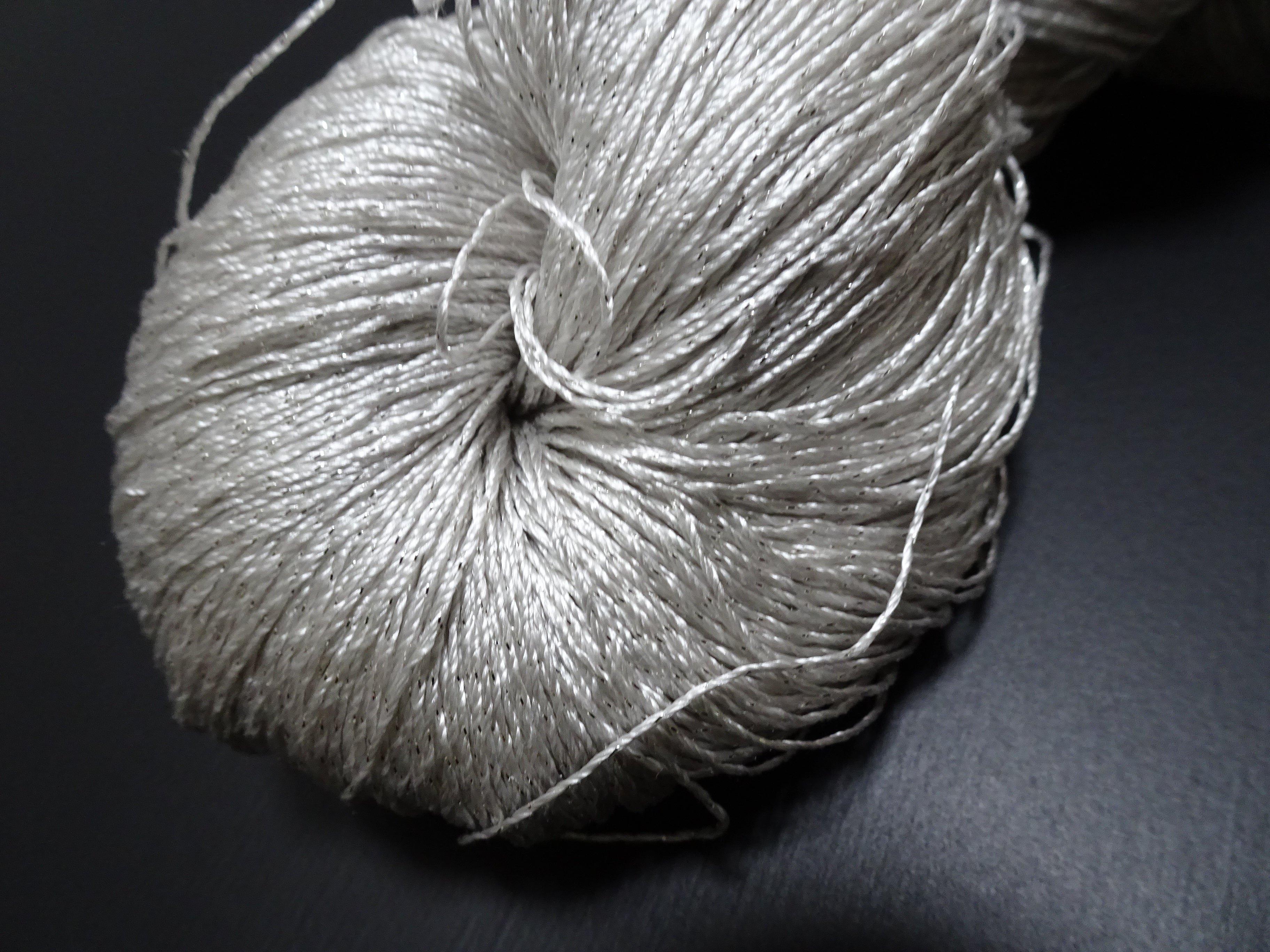 Japanese Vintage High Class Rare Silk Thread Mixture of Silver embroidery 17852