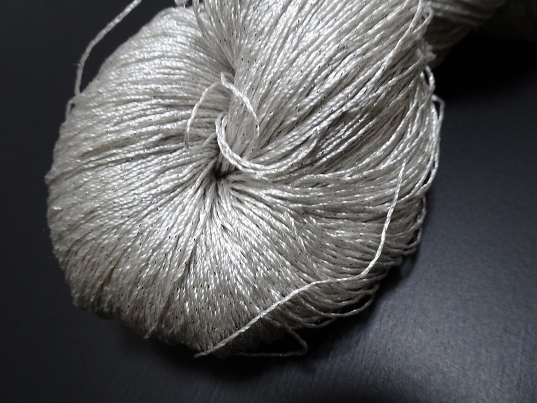 Japanese Vintage High Class Rare Silk Thread Mixture of Silver embroidery 17852