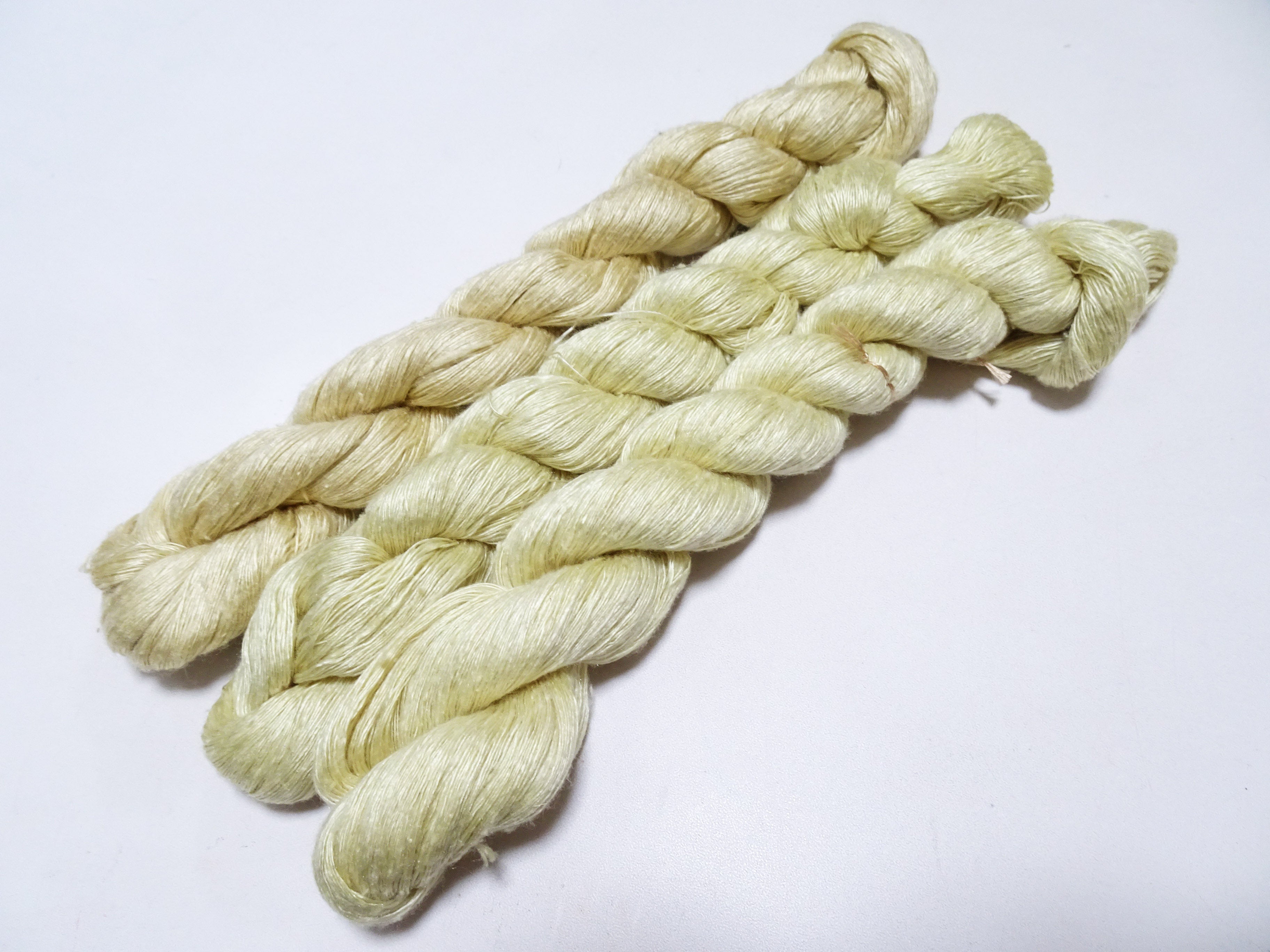 Japanese Vintage Mawata Tsumugi Fine Quality Silk Thread 3sets embroidery & Weave 17063