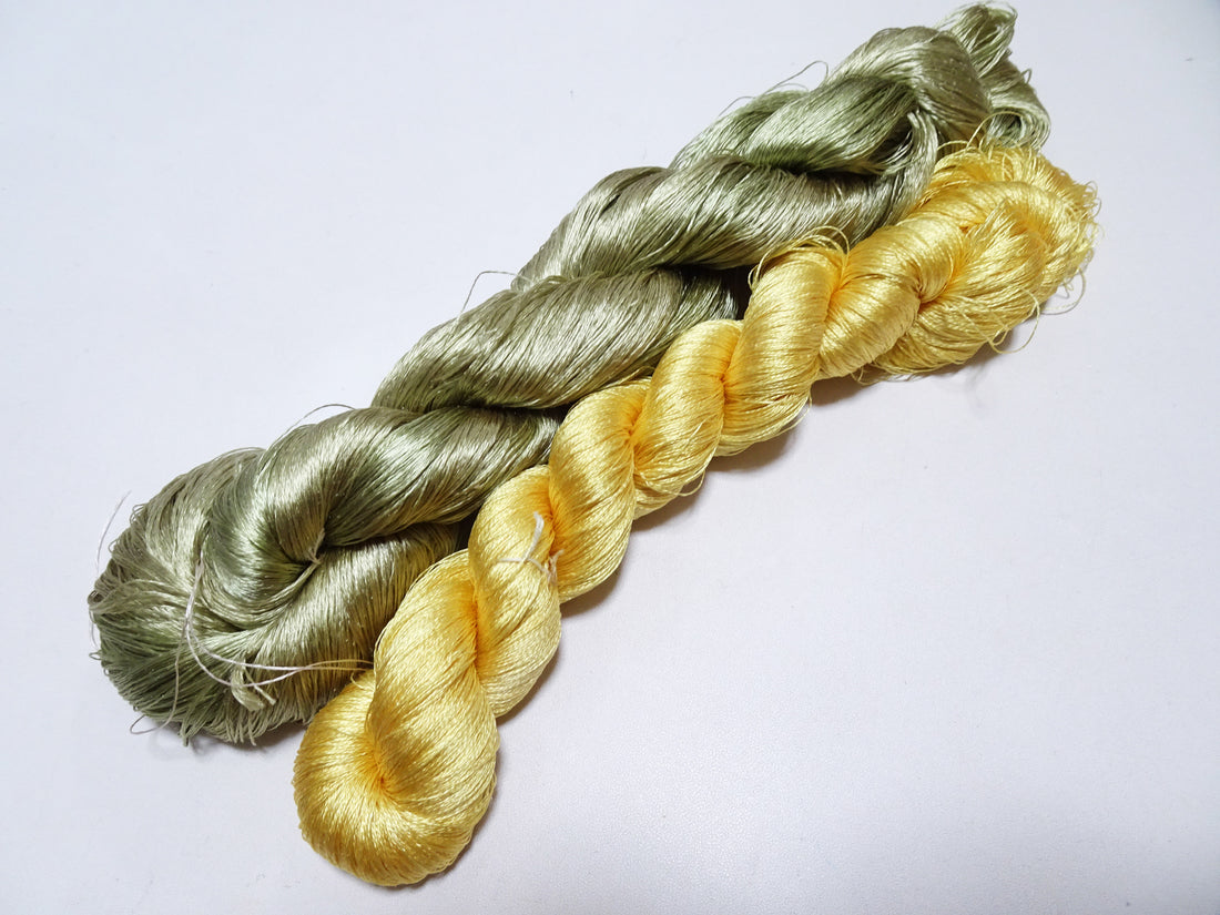 Japanese Vintage Twisted Silk Thread 2sets Embroidery 17239